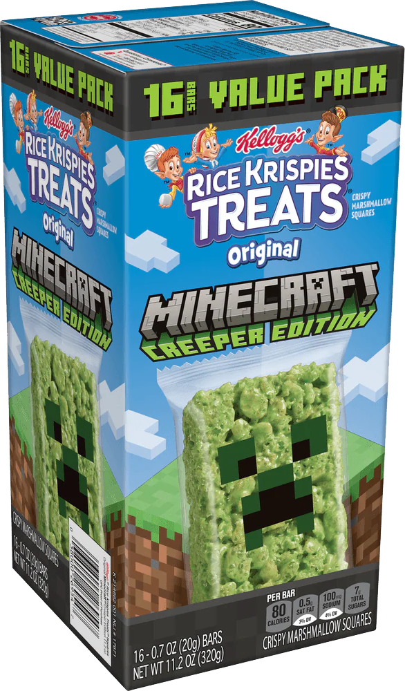 Kellogg's Rice Krispies Treats Original Minecraft Creeper Edition (16 ...